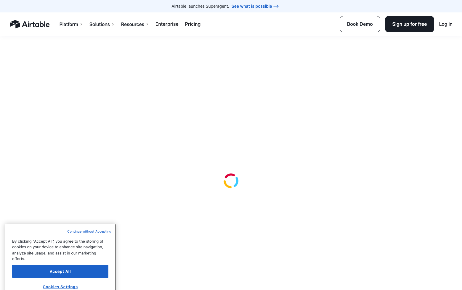Airtable Portals screenshot