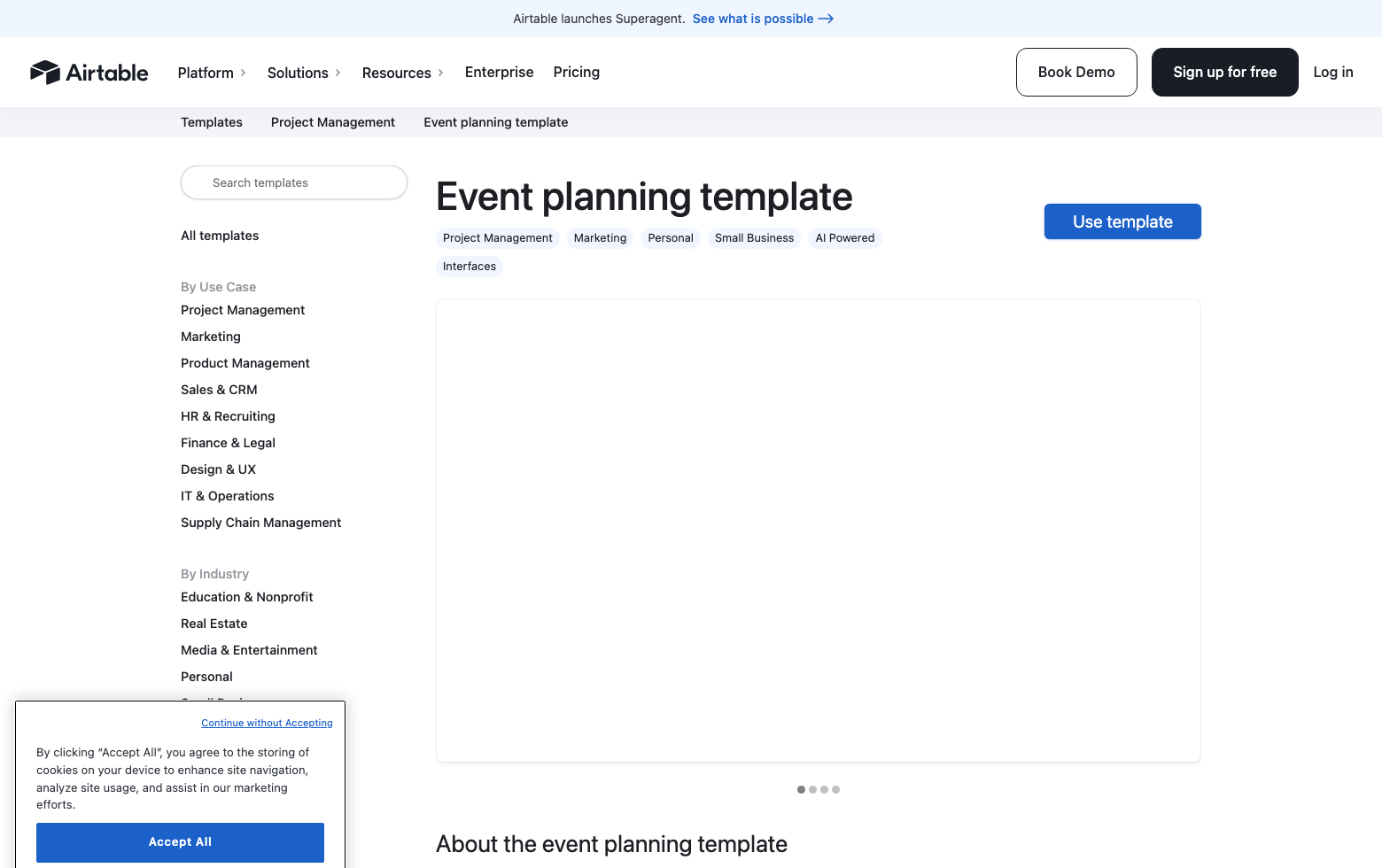 Airtable Portals screenshot