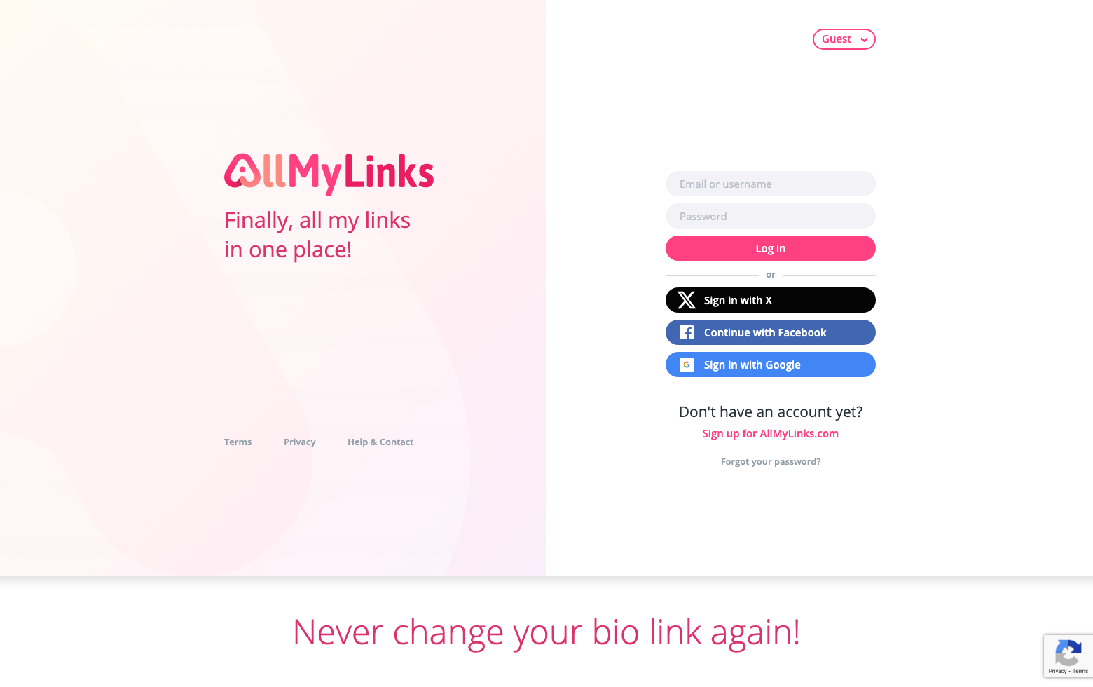 AllMyLinks screenshot
