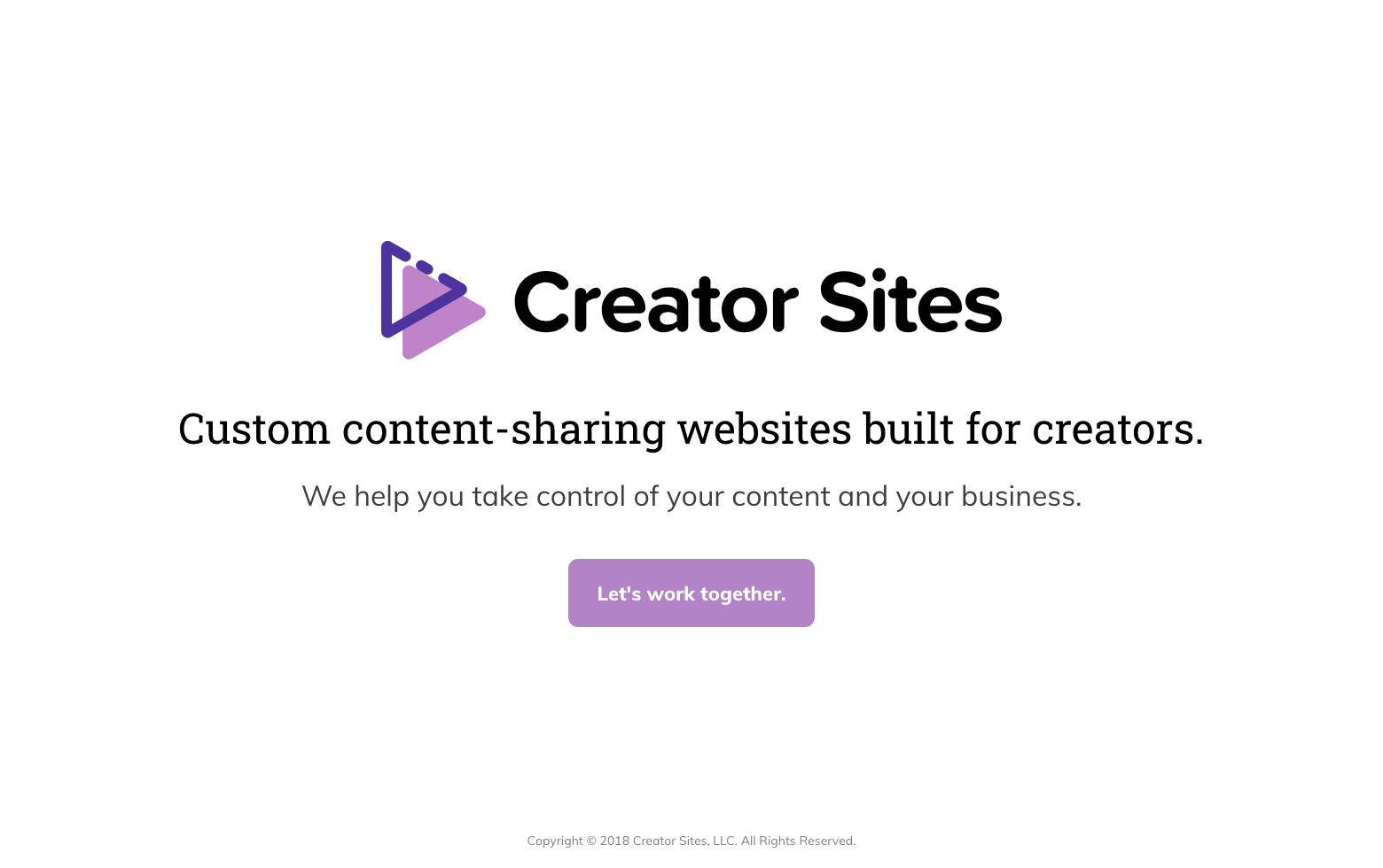CreatorSites screenshot