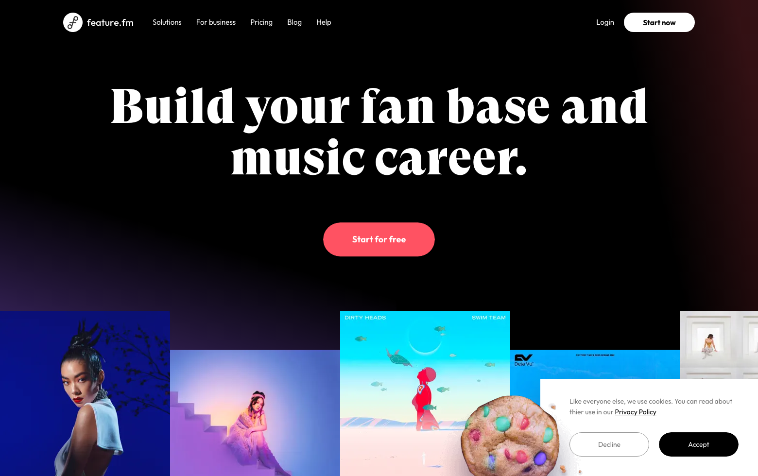 Feature.fm Bio Link screenshot