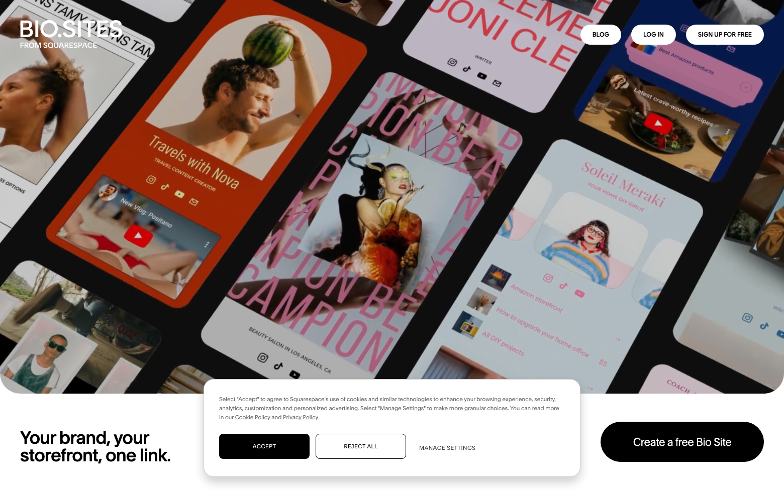 Unfold Bio Sites screenshot