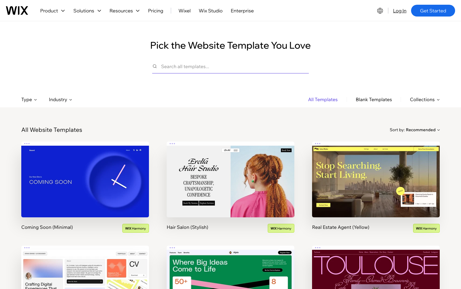 Wix Link in Bio screenshot