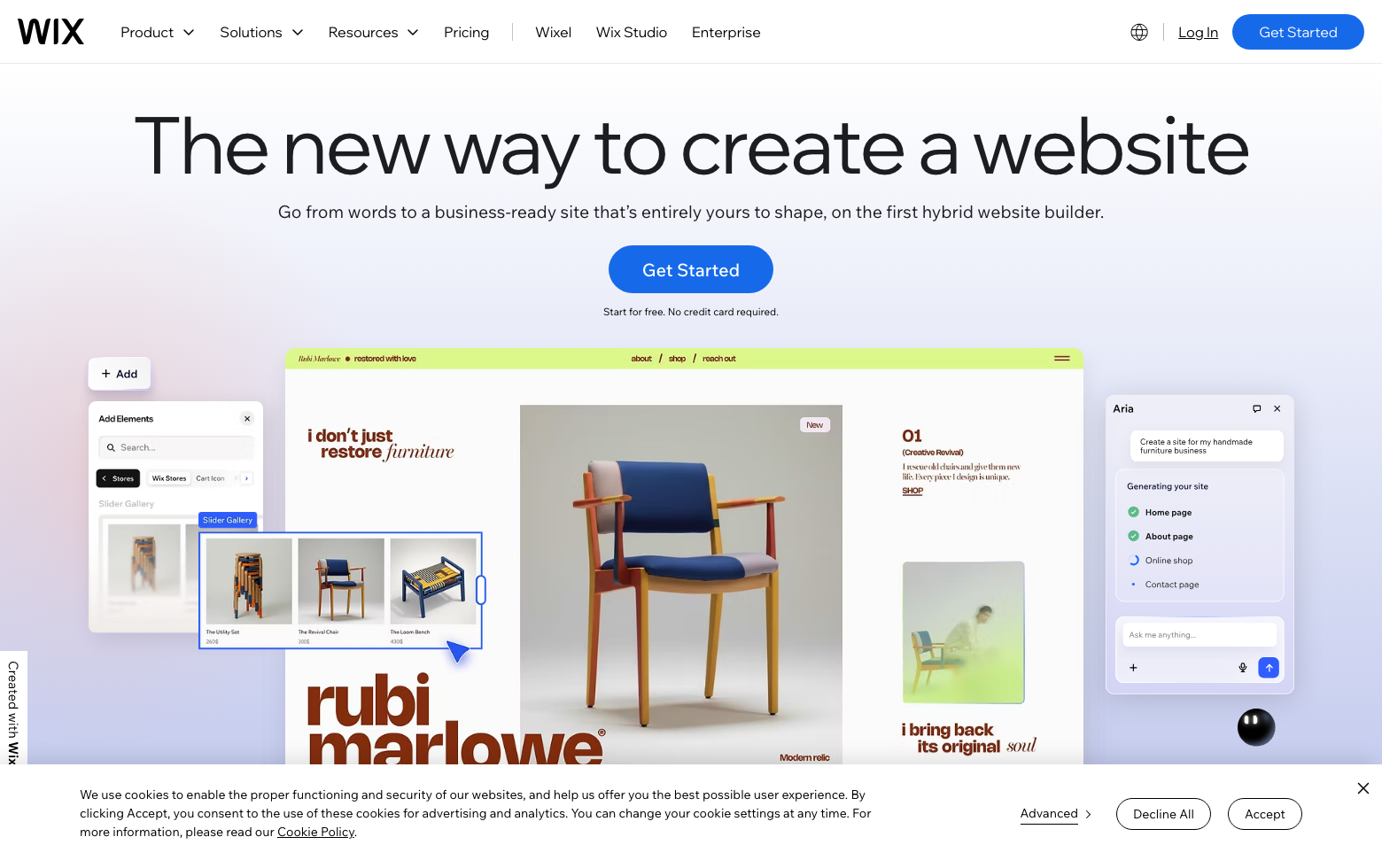 Wix Link in Bio screenshot